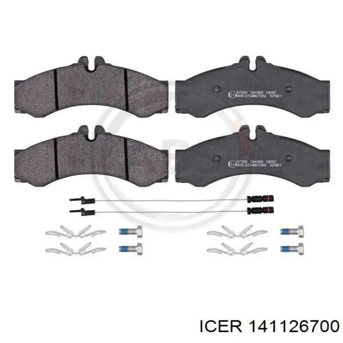 Klocki hamulcowe przednie tarczowe Icer 141126700 cena, od 18,51 USD