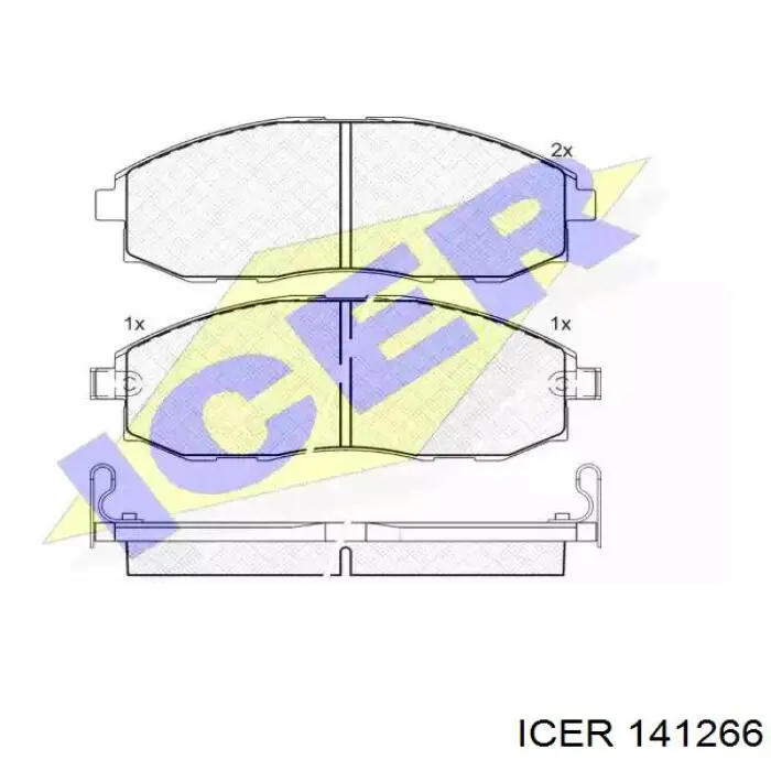 141266 Icer Klocki hamulcowe przednie tarczowe