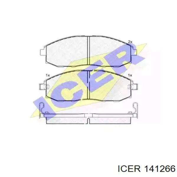 Klocki hamulcowe przednie tarczowe Icer 141266 cena, od 25,49 USD