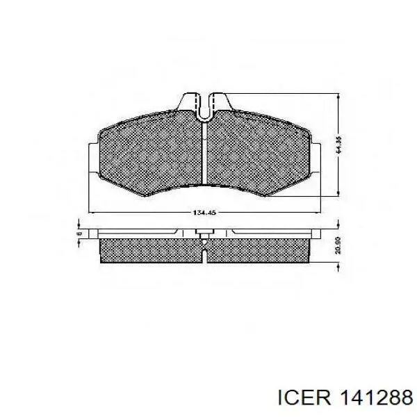 Klocki hamulcowe przednie tarczowe 141288 Icer