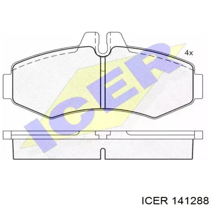 141288 Icer Klocki hamulcowe przednie tarczowe