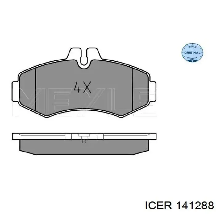 Klocki hamulcowe przednie tarczowe Icer 141288 cena, od 21,90 USD