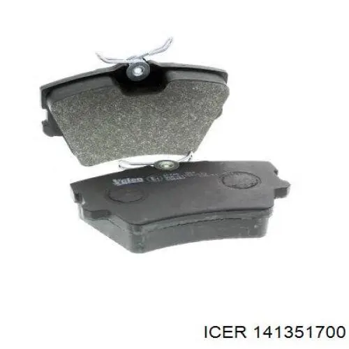 141351700 Icer Okładziny (klocki) do hamulców tarczowych tylne