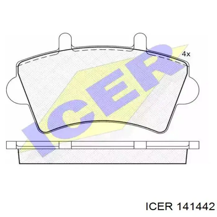 141442 Icer Klocki hamulcowe przednie tarczowe