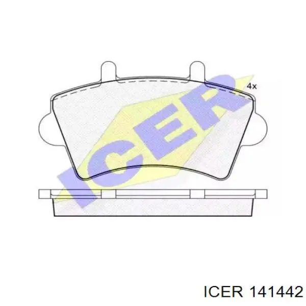 Klocki hamulcowe przednie tarczowe Icer 141442 cena, od 25,84 USD