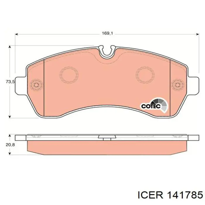 Klocki hamulcowe przednie tarczowe Icer 141785 cena, od 25,91 USD