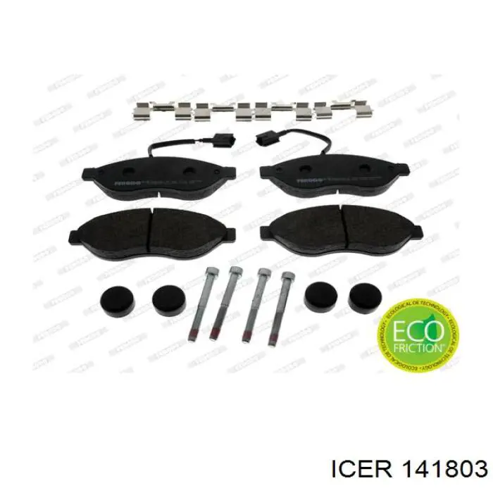 Klocki hamulcowe przednie tarczowe Icer 141803 cena, od 31,08 USD