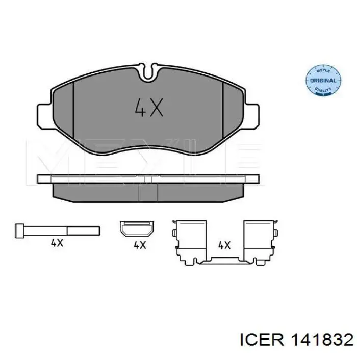 Klocki hamulcowe przednie tarczowe Icer 141832