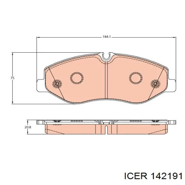 Klocki hamulcowe przednie tarczowe Icer 142191
