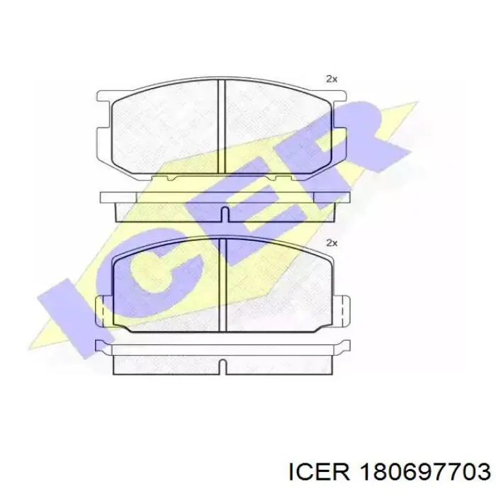 Okładziny (klocki) do hamulców tarczowych tylne Icer 180697703 cena, od 25,03 USD