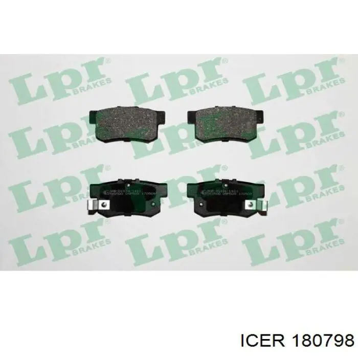 Okładziny (klocki) do hamulców tarczowych tylne Icer 180798 cena, od 17,03 USD