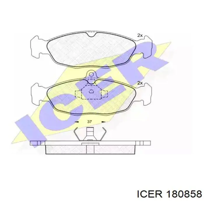 180858 Icer Klocki hamulcowe przednie tarczowe