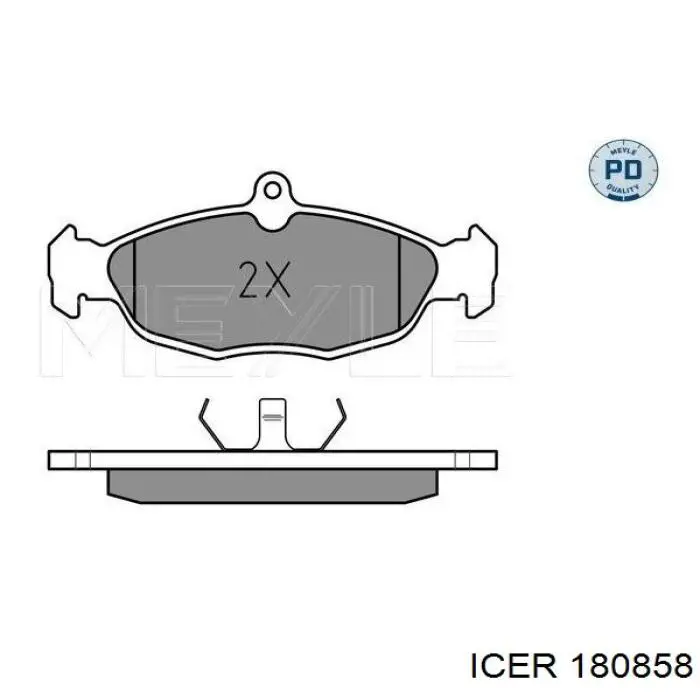 Klocki hamulcowe przednie tarczowe Icer 180858 cena, od 20,57 USD