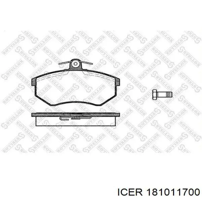 Klocki hamulcowe przednie tarczowe Icer 181011700
