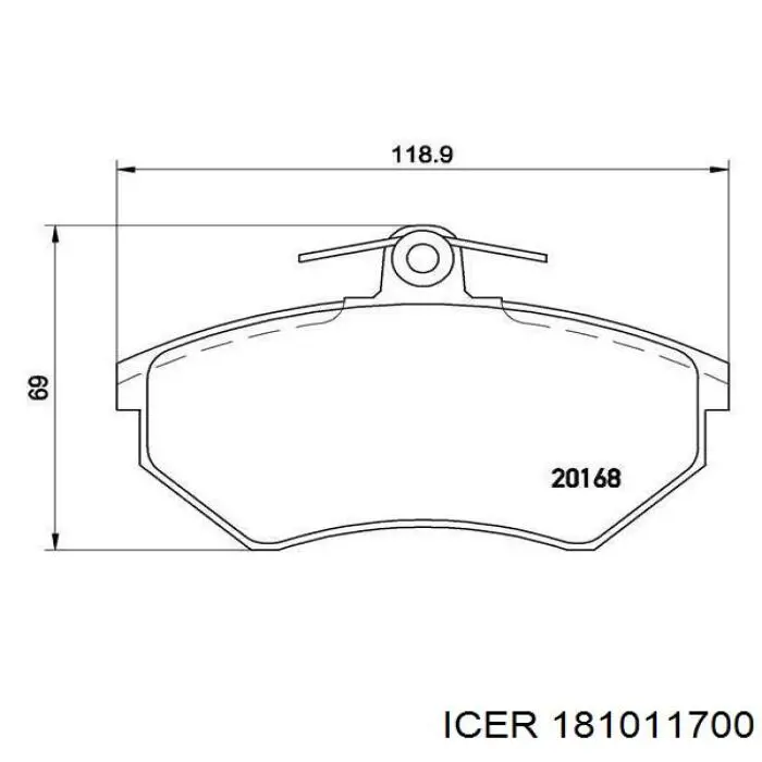 Klocki hamulcowe przednie tarczowe Icer 181011700 cena, od 32,31 USD