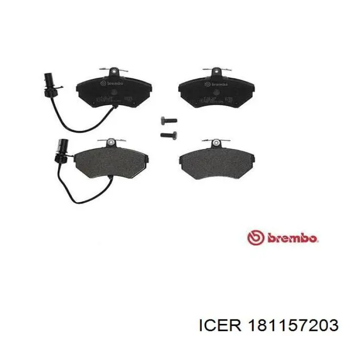 Klocki hamulcowe przednie tarczowe 181157203 Icer