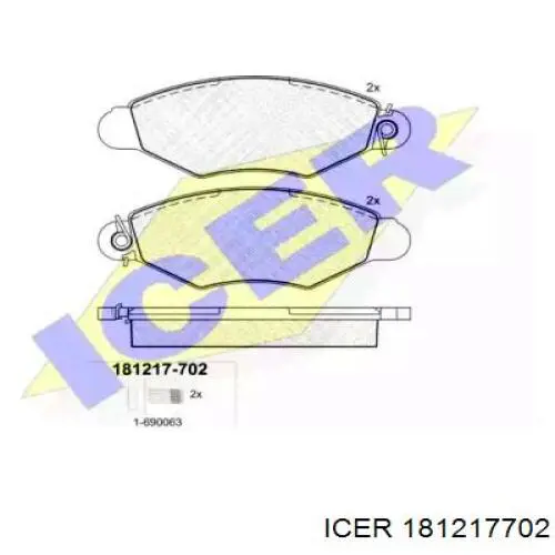 181217702 Icer Klocki hamulcowe przednie tarczowe