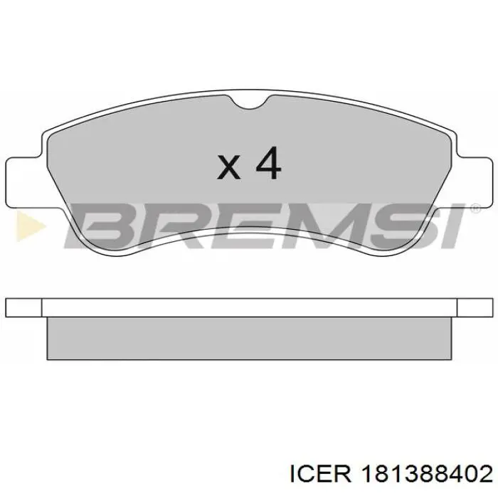 Klocki hamulcowe przednie tarczowe Icer 181388402 cena, od 21,44 USD