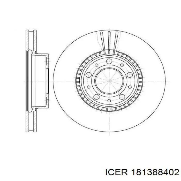 Klocki hamulcowe przednie tarczowe 181388402 Icer