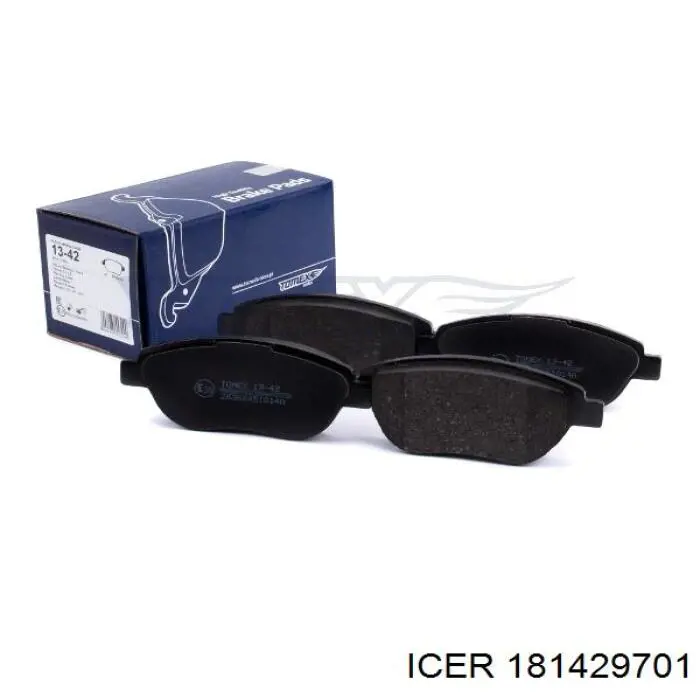 Klocki hamulcowe przednie tarczowe 181429701 Icer