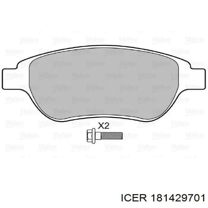 Klocki hamulcowe przednie tarczowe Icer 181429701