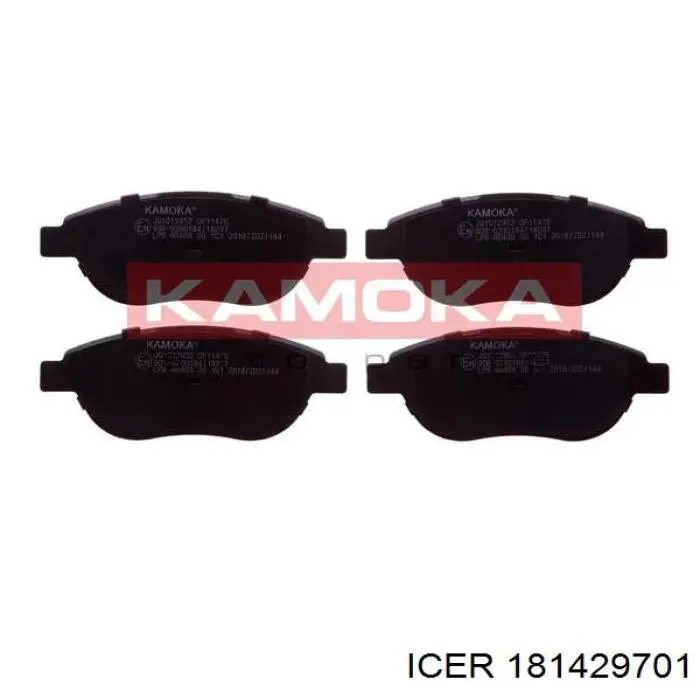 Do koszyka 181429701 Icer Klocki hamulcowe przednie tarczowe