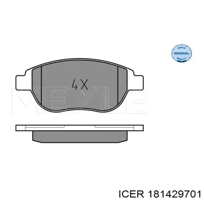 Klocki hamulcowe przednie tarczowe Icer 181429701 cena, od 23,81 USD