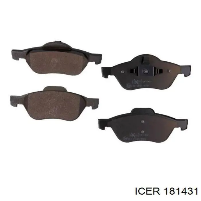 181431 Icer Klocki hamulcowe przednie tarczowe