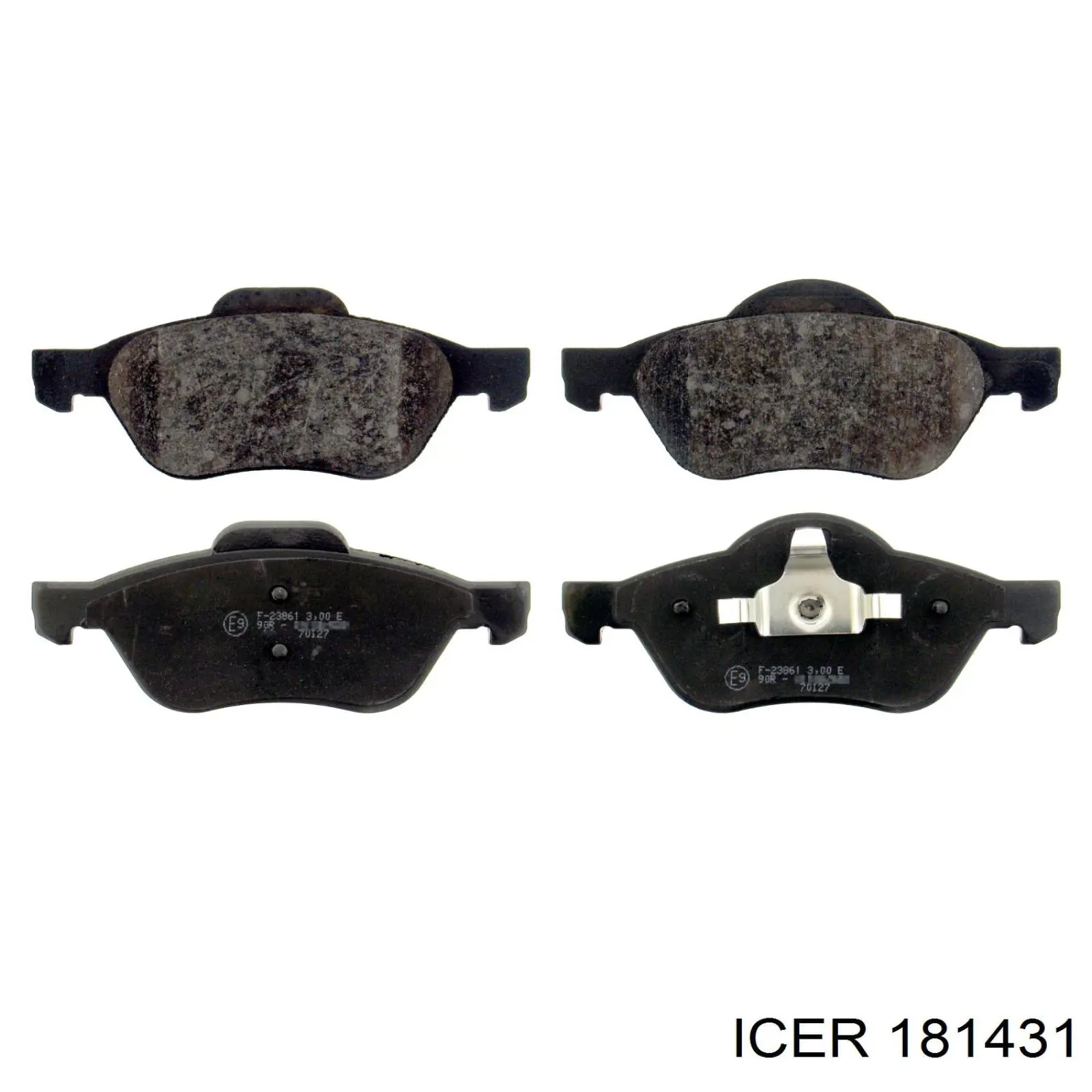 Klocki hamulcowe przednie tarczowe 181431 Icer