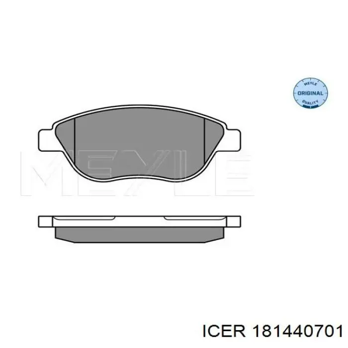 Klocki hamulcowe przednie tarczowe Icer 181440701 cena, od 24,51 USD