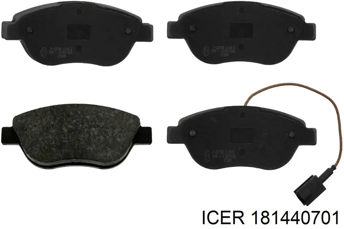 Do koszyka 181440701 Icer Klocki hamulcowe przednie tarczowe