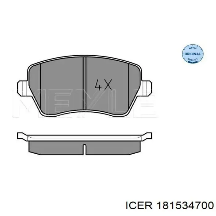 Klocki hamulcowe przednie tarczowe 181534700 Icer