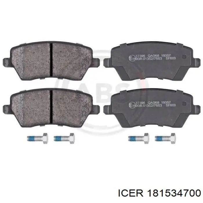 Klocki hamulcowe przednie tarczowe Icer 181534700