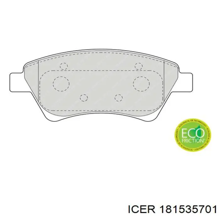 Klocki hamulcowe przednie tarczowe 181535701 Icer