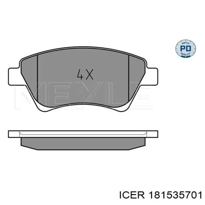 Klocki hamulcowe przednie tarczowe Icer 181535701 cena, od 24,83 USD