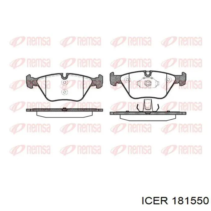 Klocki hamulcowe przednie tarczowe Icer 181550 cena, od 30,70 USD