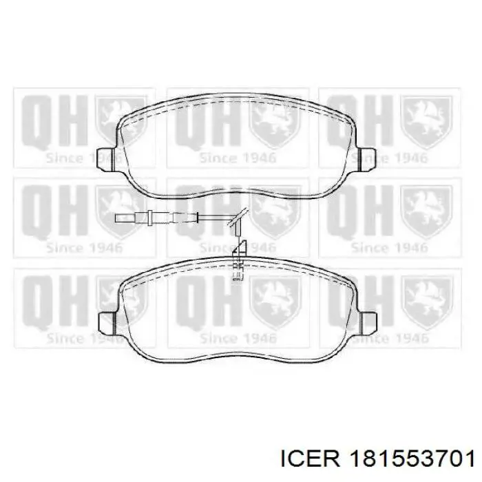 Klocki hamulcowe przednie tarczowe Icer 181553701 cena, od 29,67 USD