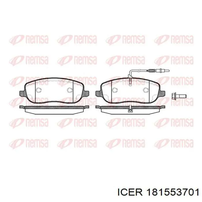 Klocki hamulcowe przednie tarczowe 181553701 Icer