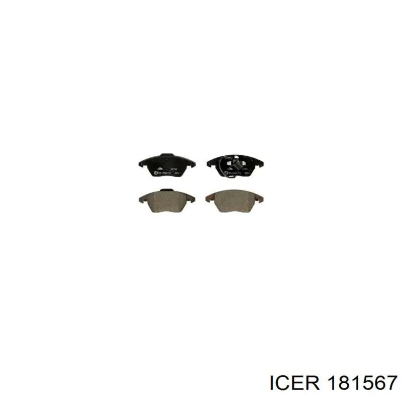 Klocki hamulcowe przednie tarczowe 181567 Icer
