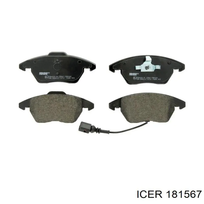 Klocki hamulcowe przednie tarczowe Icer 181567 cena, od 51,39 USD