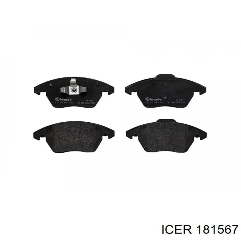 Do koszyka 181567 Icer Klocki hamulcowe przednie tarczowe