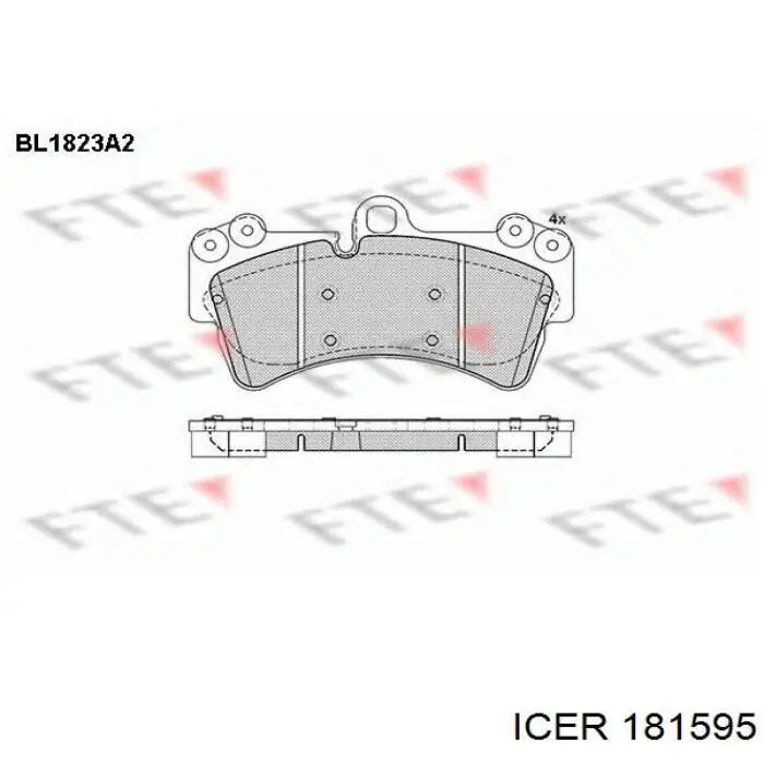 Klocki hamulcowe przednie tarczowe 181595 Icer