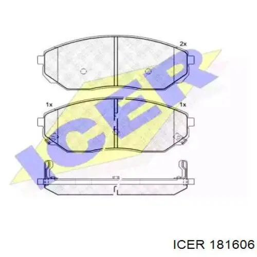 Klocki hamulcowe przednie tarczowe Icer 181606 cena, od 29,13 USD