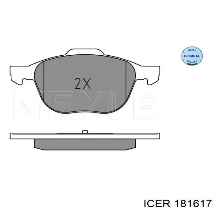 Klocki hamulcowe przednie tarczowe Icer 181617 cena, od 26,21 USD