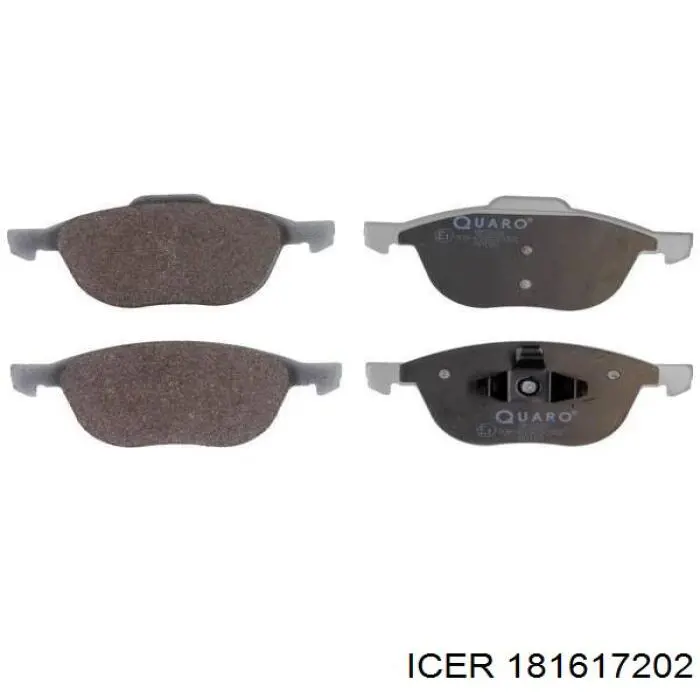 Klocki hamulcowe przednie tarczowe 181617202 Icer