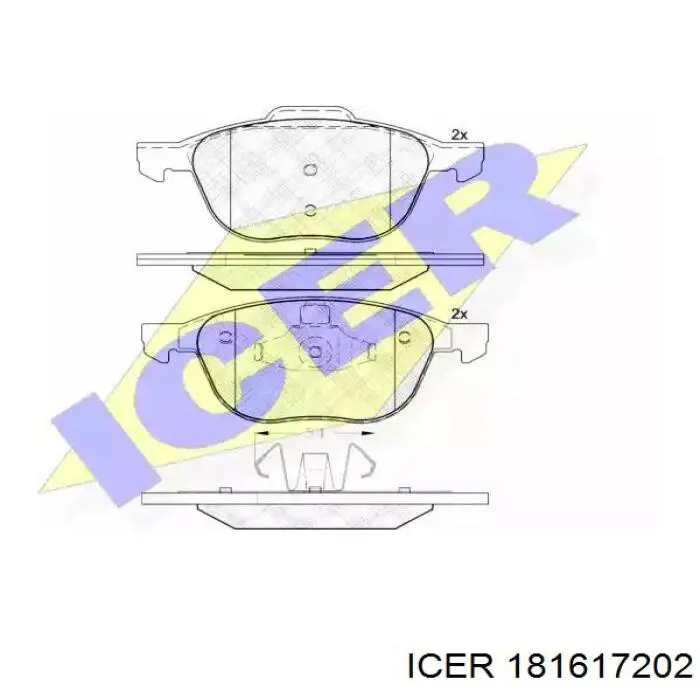 181617202 Icer Klocki hamulcowe przednie tarczowe