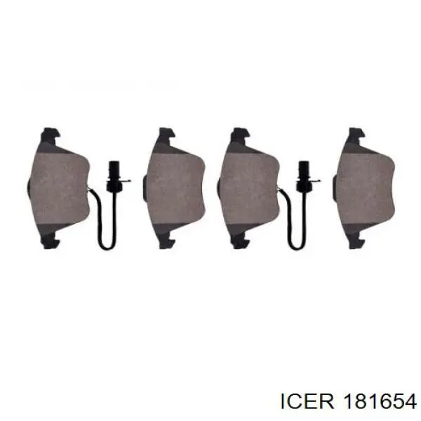 181654 Icer Klocki hamulcowe przednie tarczowe