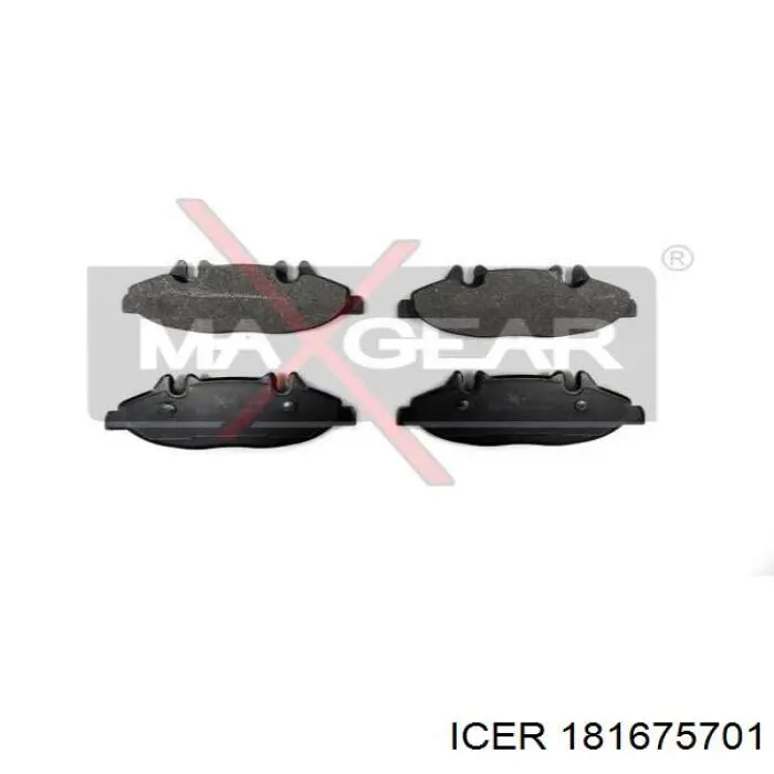 Klocki hamulcowe przednie tarczowe 181675701 Icer