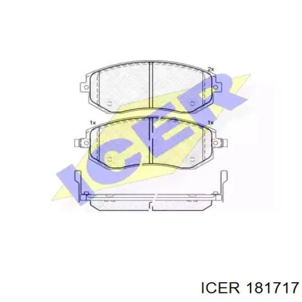 181717 Icer Klocki hamulcowe przednie tarczowe