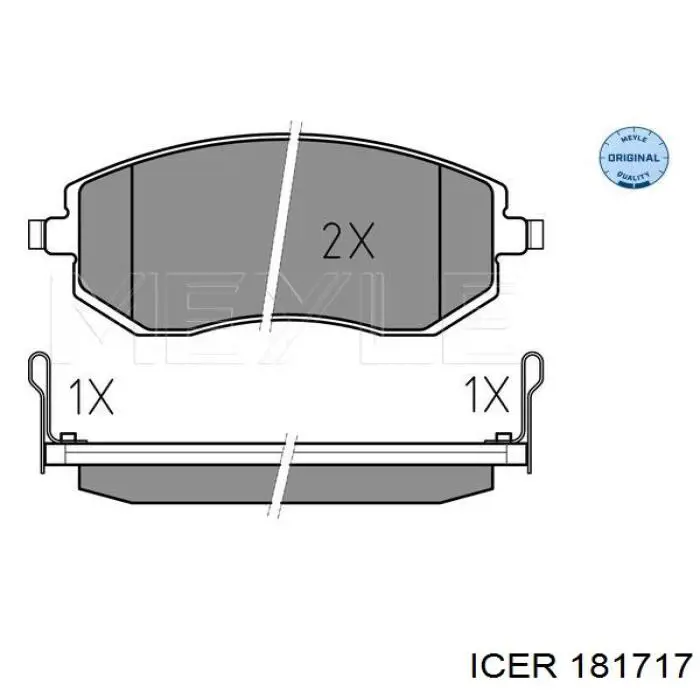 Klocki hamulcowe przednie tarczowe Icer 181717 cena, od 26,13 USD